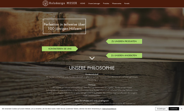 Holzdesign Moser: - Logo Design
- Corporate Design
- Webdesign
- Texting