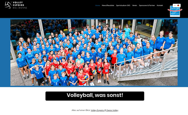 Volley Biel: Editor X Website für Sport Verein.