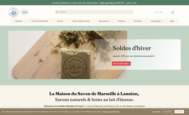 Maison-Savon-Lannion: Site Ecommerce