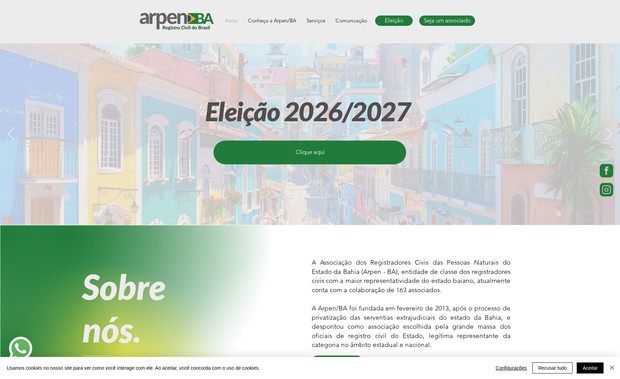 ARPEN - BA: Desenvolvemos esse site completo. Realizamos o design do layout, alinhado à identidade visual da marca, criamos os textos (copywriting) de forma estratégica e implementamos técnicas de SEO para melhorar o desempenho nos motores de busca. Além disso, asseguramos a responsividade e uma navegação intuitiva. Fizemos também a conexão e compra do domínio bem como a escolha do melhor plano WIX.