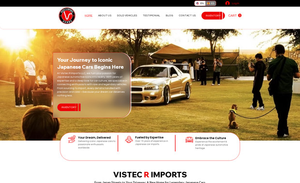 Vistec R Imports: Developed this Wix website with a modern and user-friendly approach, incorporating advanced features such as a custom shop layout powered by CMS and Velo. These enhancements were implemented to optimize the display and management of products, ensuring the site aligns perfectly with the client’s objectives and delivers a seamless experience for users.