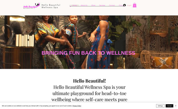 Hellobeautiful: This website is for a women's wellness business.