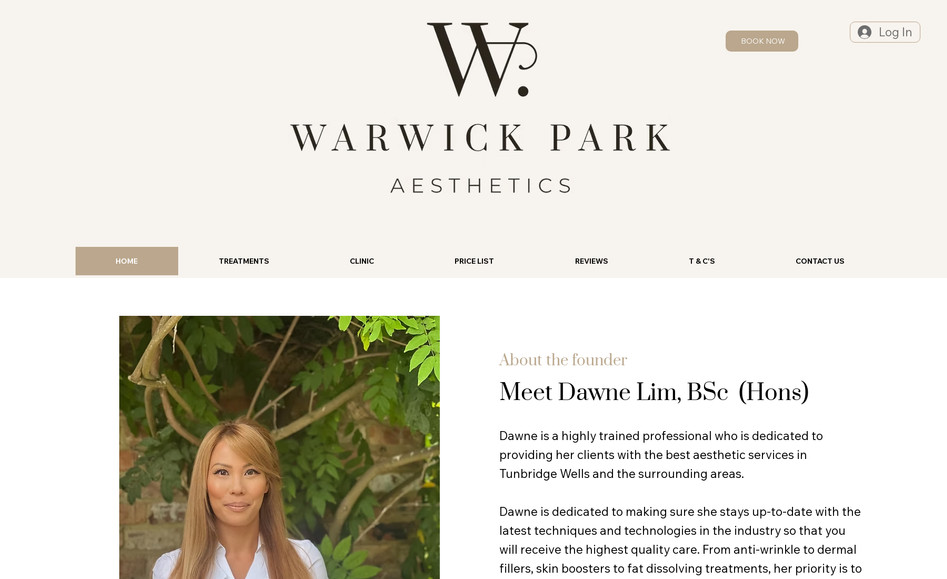 warwickpark: Skin Aesthetic Website Design