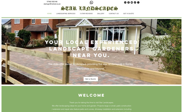 Star Landscapes Ltd: Design and build of website.