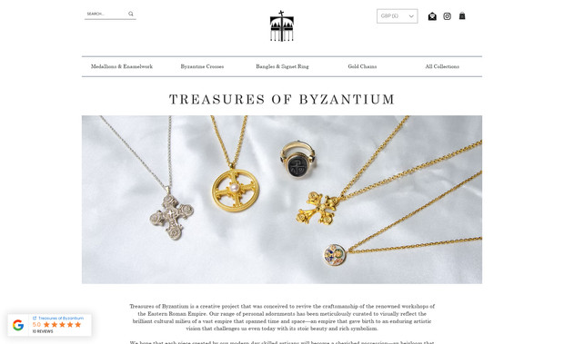 TreasuresOfByzantium: Design Website