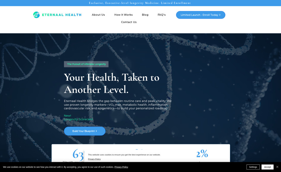 ETERNAAL: We built a professional and responsive website for eternaal designed to showcase their brand and deliver a seamless user experience. The site features [custom layouts, dynamic pages, e-commerce integration, booking system, SEO optimization, etc. – adjust per project], making it both visually appealing and performance-driven.

Our focus was on:
Custom UI/UX design aligned with the brand’s identity
Mobile responsiveness for smooth access across all devices
SEO-ready setup to boost search visibility
User-friendly navigation to enhance engagement and conversions

This project reflects Cynosures Designs’ commitment to creating websites that not only look stunning but also drive measurable business growth.

Services Provided: Website Design | Wix Development | SEO | Branding
