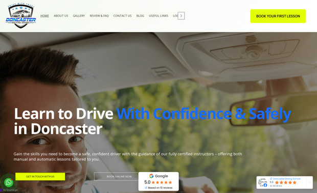 Doncaster Driving School: Website design for a local driving school, built in Wix.

The project focused on a clear service structure, strong calls-to-action, and mobile optimization, making it easy for students to find information, book lessons, and get in touch.

Client feedback:
“Very professional, fast delivery, and excellent communication throughout the project.”
