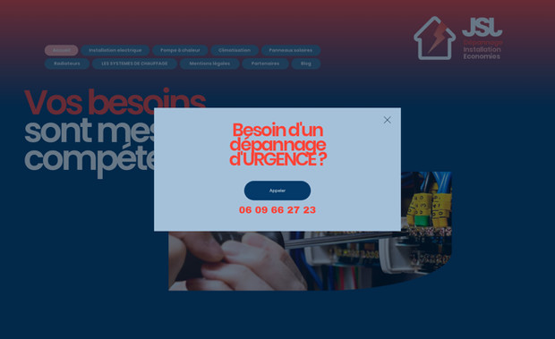 JSL: Site, identité graphique et logo d'un électricien
