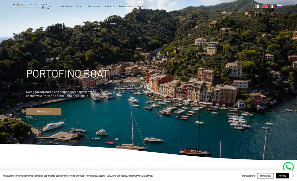 Portofino Boat: Realizzazione sito web con servizio di prenotazione online 