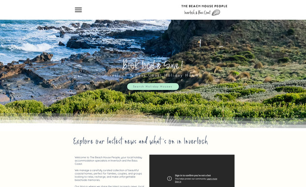 Thebeachhousepeople: Website migration with design and content refresh for holiday bookings.