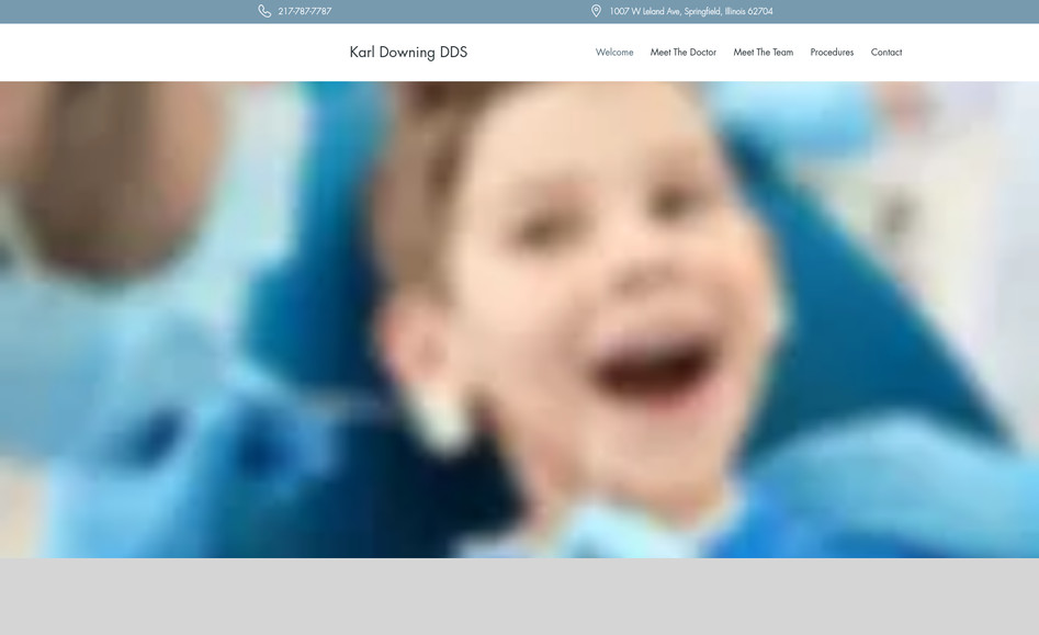 Karl Downing DDS: Karl Downing DDS is a dentistry who needed a website refresh after changing their name and wanting a simpler website plan than their previous provider. In designing their website, they wanted a professional layout with hues in blue and gray. They needed a five page website to give their clients enough information on their services and the team, and to allow online bookings.