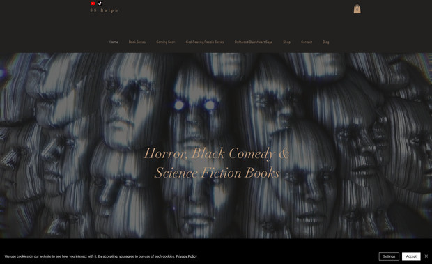 SS Ralph: SS Ralphs is a new author from Newfoundland, Canada with several books he wanted to introduce. He is self published and making his debut with his first book “Dusk and Dawns”. Perhaps the most fun website I’ve created to date because of the author’s vision. This is a visually disturbing and dark series of books and the website was a delight to create. The site feature stock video and photography that completely exemplifies the authors vision and what his target reader would enjoy. 