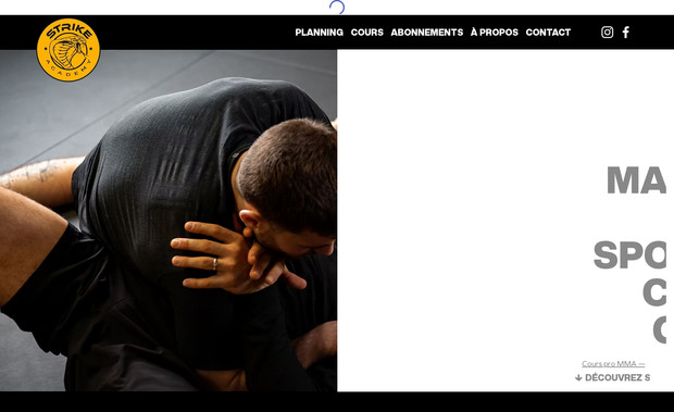 Strike Academy: Design et développement du site web.