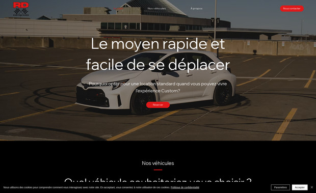 Rd Custom Cars: L'objectif du mandat

L'objectif de notre mandat pour RD Custom Cars était de créer un site web simple et intuitif permettant d'afficher leurs véhicules à louer. Le client souhaitait une plateforme accessible et facile à utiliser pour ses clients, afin de présenter ses offres de location sans complexité. Nous avons conçu un site web épuré, mettant en avant les véhicules disponibles et facilitant la navigation pour les utilisateurs. Ce projet visait à renforcer leur présence en ligne et à améliorer l'expérience utilisateur, afin d'attirer un public plus large et de dynamiser leur activité de location.

Notre approche

Nous avons adopté une approche centrée sur l'utilisateur pour répondre aux besoins spécifiques de RD Custom Cars. L'objectif principal de notre mandat était de créer un site web simple et fonctionnel, permettant de présenter leurs véhicules de manière claire et attrayante. Nous avons conçu une interface intuitive, offrant une navigation fluide et permettant aux clients potentiels de trouver rapidement les informations nécessaires pour louer un véhicule.

En plus de la création du site, nous avons fourni des conseils stratégiques pour optimiser la présentation des véhicules et améliorer l'expérience utilisateur. Ces recommandations incluaient des astuces pour mettre en avant les points forts de chaque véhicule et faciliter le processus de réservation. Grâce à cette approche, RD Custom Cars dispose désormais d’un site web performant qui met en valeur ses offres de location tout en offrant une expérience utilisateur optimale.