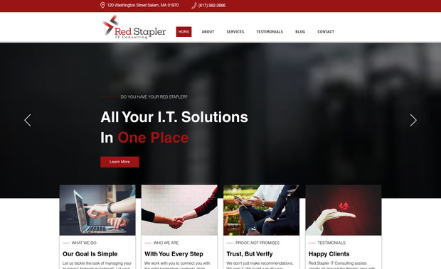 Red Stapler: This clean, professional website for a Salem-based IT Consulting firm shows that you don't have to forgo showing personality and a bit of humor with a professional website!
