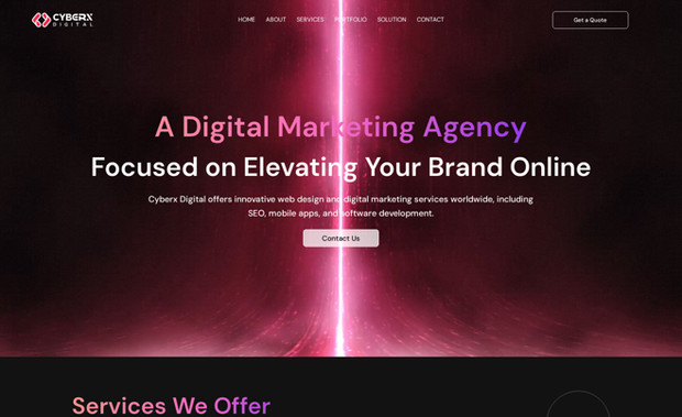 Cyberx Digital: Cyberx Digital, our very own website design. A Digital Marketing Agency