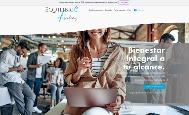 Equilibrio Academy: El cliente buscaba un sitio desde el cual se pudieran tomar cursos en línea para el desarrollo personal.