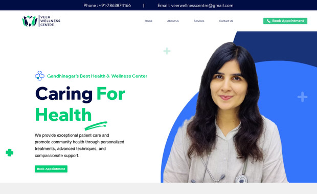 Veer Wellness Center: Designed this website for Skin & Dental Care Studio in Ahemdabad Studio.
