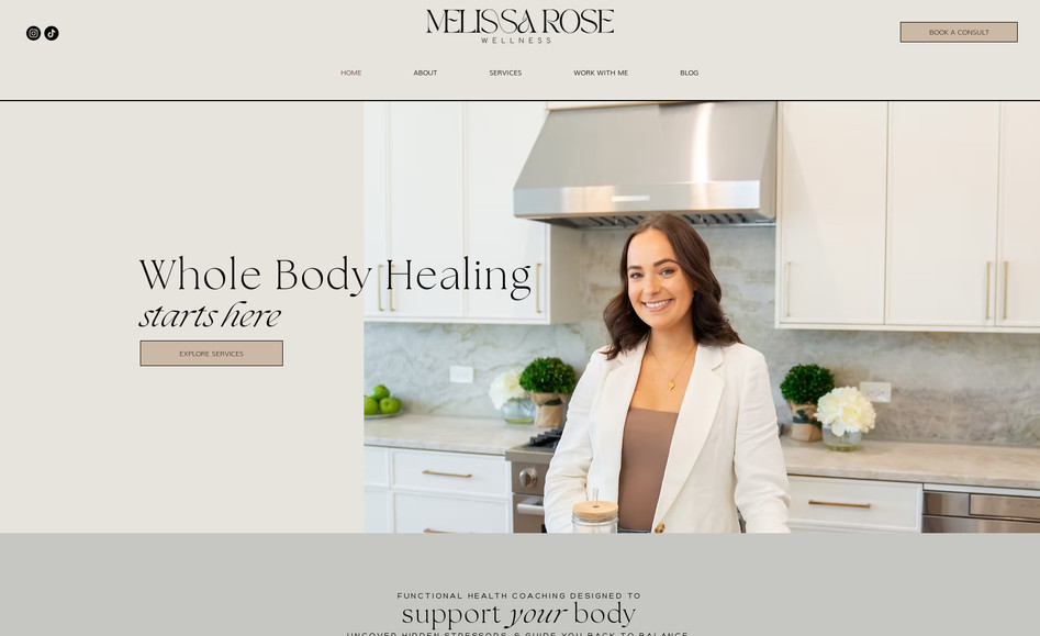 Melissa Rose Wellness: Branding & Website Design