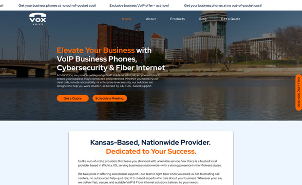 VOIP Phone Service: Phone service B2B website design