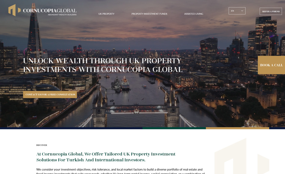 Cornucopia Global: The Client requested redesign of the entire website. The new website being built on WIX Studio consisted of Rebranding of the Logo, Fonts, Color Palattes, Sitemap and Content Strategy for all the webiste pages.