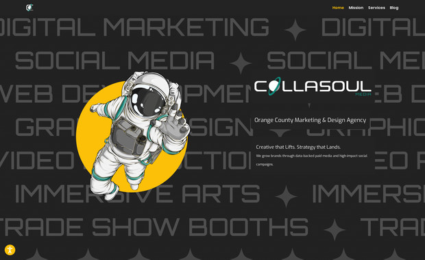 Collasoul Media: Portfolio website for Collasoul Media. A boutique Advertising & Media Agency