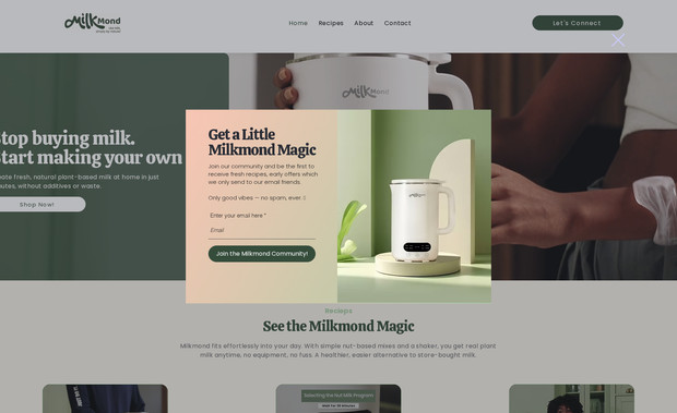 Milkmond: The design has been refined with minor fixes, the mobile (phone) version has been optimized for better responsiveness, and the text alignment has been corrected for a more professional look.