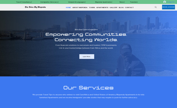 Our Voice by Mupenda: Our Voice by Mupenda provides News, Travel Consulting, Interpreting/ Translation, Advocacy & Real Estate (Mupenda Apartments). We offer a unique portfolio of services designed to uplift communities, create opportunities, and connect people to better lives.