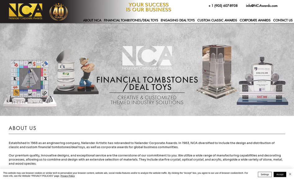 Nelander Corp Awards: 