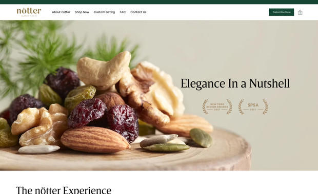 Notternuts: We helped Notternuts migrate from Shopify to Wix Studio. Client wanted to have custom design and layouts for their new e-commerce store.