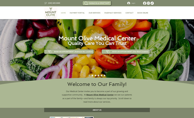 Mount Olive Medical, Bahamas: Developed complete branding solution including logo and website.