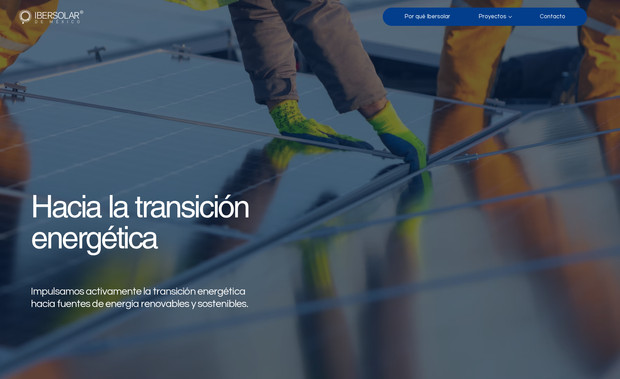 Ibersolar: Website for Ibersolar, a solar energy company based in Mexico, specializing in efficient and sustainable photovoltaic solutions. The site is designed to communicate trust, innovation, and technical expertise, with a clear focus on the industrial sectors. 