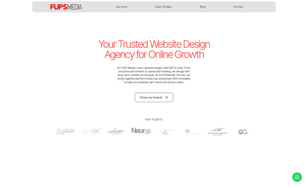 FUPS Media: Designed and Developed a media agency in Singapore