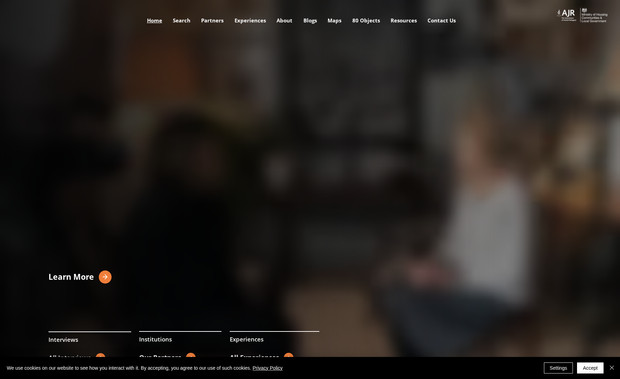 Holocaust Testimony: Created a search portal for the Holocaust Testimony UK website 