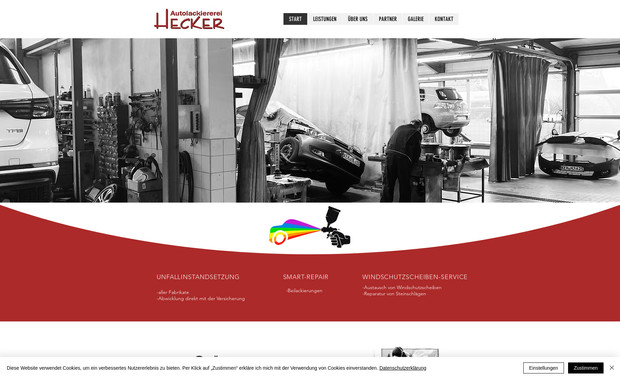Autolackiererei Hecker: Design Konzeption und Umsetzung der Webseite
