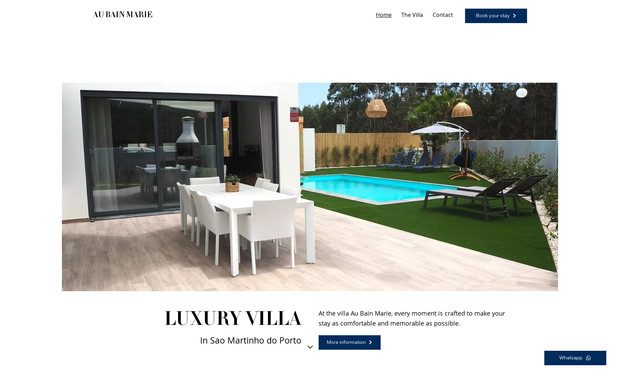 Au Bain Marie: Au Bain Marie is a spacious villa featuring a large lounge and a well-appointed kitchen with a central island. The villa offers four bedrooms, walk-in showers and a bathtub. Every room provides stunning views of the surrounding forest. Outside, the backyard invites you to relax with a heated pool and a comfortable lounging area.