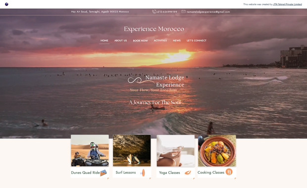 Namaste Lodge Experience : Morocco Based Lodge Website