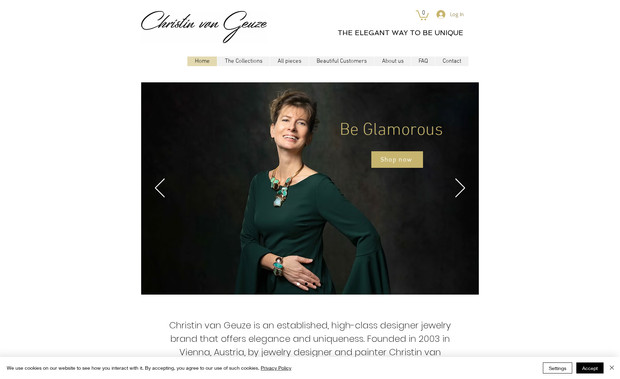 CVG: Die Webseite von **Christin van Geuze**, einer renommierten Schmuckdesignerin, wurde mit einer klaren Vision entwickelt: Ihre unverwechselbaren Kreationen und die Eleganz ihres Designs in einer digitalen Präsenz zu vereinen, die ebenso einzigartig ist wie ihre Schmuckstücke. Das Ergebnis ist ein international ausgerichteter Online-Shop, der nicht nur ästhetisch überzeugt, sondern auch funktional und strategisch optimiert wurde, um eine hohe Anfragefrequenz zu gewährleisten.

Der Prozess begann mit einer **individuellen und maßgeschneiderten Positionierung**, die die Essenz von Christin van Geuzes Marke einfängt. Ihre Schmuckstücke, die durch eine harmonische Kombination aus Farben, Halbedelsteinen und Texturen bestechen, wurden durch präzise Textierungen in den Mittelpunkt gestellt. Dabei wurde besonders darauf geachtet, die Werte von Eleganz, Individualität und handwerklicher Perfektion zu unterstreichen.

Die **Konzeption des internationalen Online-Shops** erfolgte in enger Zusammenarbeit mit der Designerin und wurde mithilfe von WIX Studio umgesetzt. Die Plattform bietet nicht nur eine ansprechende visuelle Gestaltung, sondern auch eine intuitive Benutzerführung und leistungsstarke Funktionen für den internationalen Verkauf. Hochwertige Produktbilder und detaillierte Beschreibungen laden dazu ein, die Kollektionen zu entdecken und machen den Kaufprozess für Kunden weltweit einfach und angenehm.

Während des gesamten Projekts war eine **laufende Begleitung und geduldige Unterstützung** gewährleistet. Von technischen Fragestellungen bis hin zur Feinabstimmung des Designs wurde Christin van Geuze durch alle Phasen professionell geleitet. Dies ermöglichte eine reibungslose Umsetzung ihrer Vision.

Ein besonderer Fokus lag auf der **SEO-Optimierung**, um sicherzustellen, dass der Online-Shop in den Suchergebnissen sichtbar ist und potenzielle Kunden effektiv erreicht werden. Durch gezielte Keyword-Recherchen und -Integration sowie technische Optimierungen konnte die Sichtbarkeit der Website erheblich gesteigert werden, was sich in einer konstant guten Anfragefrequenz widerspiegelt.

Das Ergebnis ist eine Website, die nicht nur als Verkaufsplattform dient, sondern auch die Geschichte von Christin van Geuze erzählt – eine Geschichte von Kreativität, Handwerkskunst und der Fähigkeit, Frauen weltweit mit einzigartigem Schmuck zum Strahlen zu bringen.