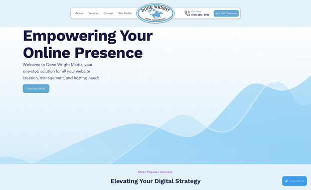 Done Wright Media: Business Website