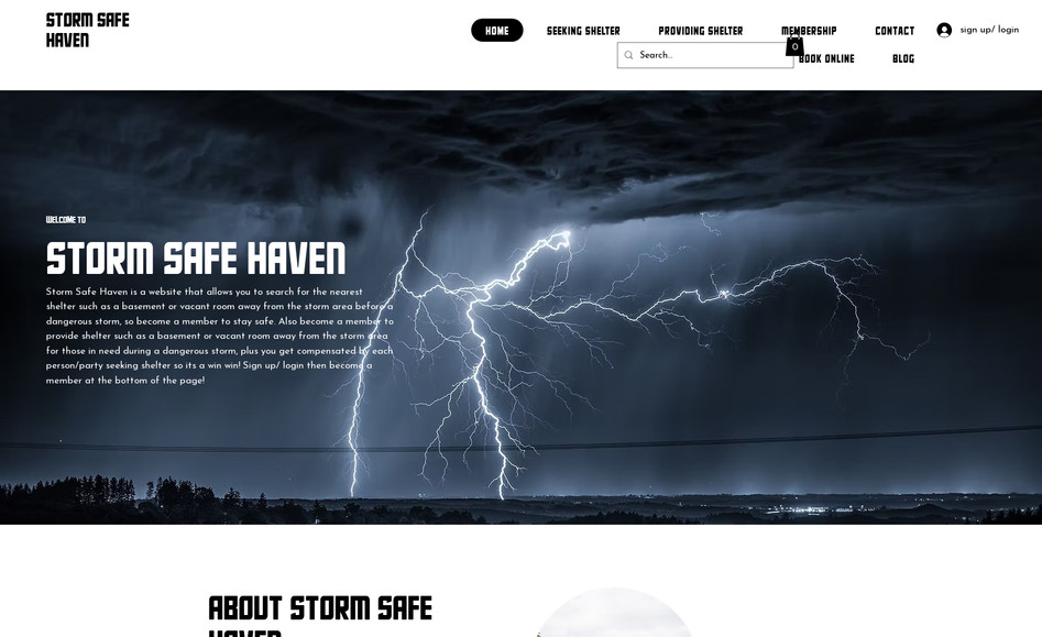 Stormsafehaven: I designed and optimized. Currently, I'm working on SEO to help it rank on Google.