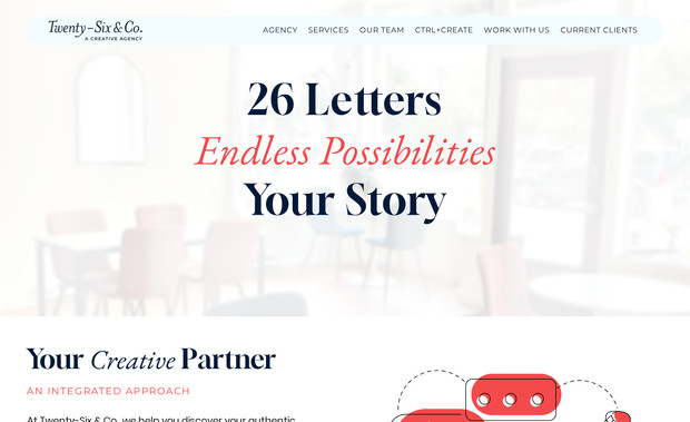Twenty-Six & Co.: Our freshly updated new agency site. Five years since we first launched and we're finally getting our first facelift. 