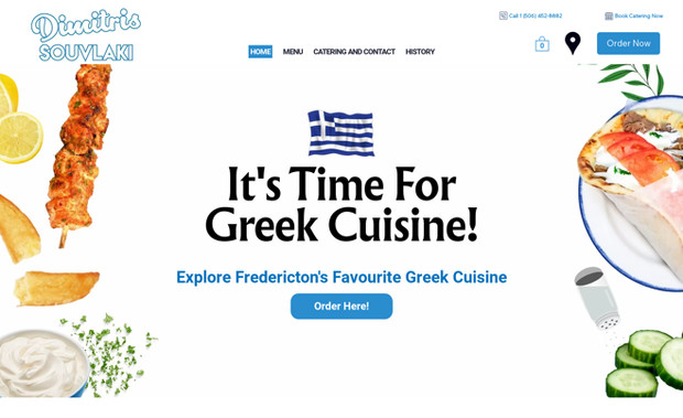 Dimitris: Greek restaurant, online ordering system, menu