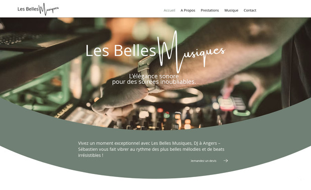 Les Belles Musiques: Création site, identité visuel, SEO