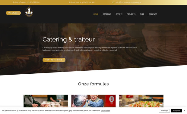 BD Conceptcatering: Volledige website van start tot eindresultaat. Foto's en teksten + ontwerp. 