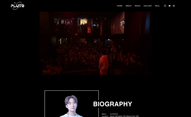 PLUTO Universe: DJ Performer website