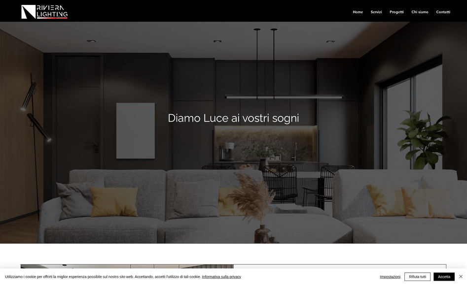 Riviera Lighting: Restyling sito 