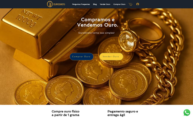 OuroDireto: Checkout personalizado, integração com API do WhatsApp, calculadora de cotação e outras conexões com API.