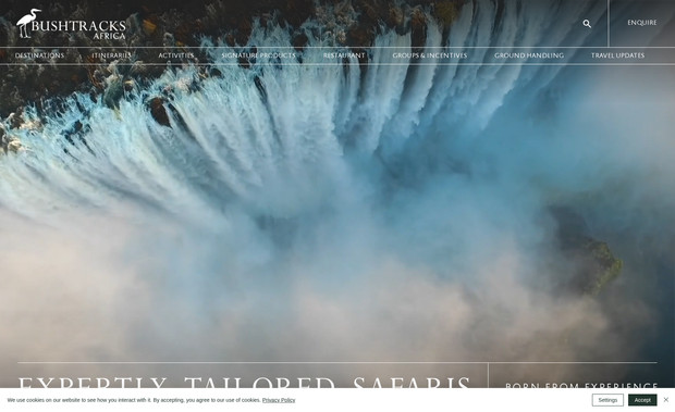 Bushtracks Africa: Bushtracks Africa had an outdated Classic Wix site built entirely with static pages and lightboxes — no CMS, inconsistent design, and a confusing structure.

I restructured their entire sitemap for better flow and usability, converting all content into a scalable CMS architecture to streamline updates and future growth. The site underwent a complete visual transformation, starting from wireframes and a high-fidelity redesign in Figma — immersive full-width imagery, refined layouts, and an elegant design system that highlights their safari experiences and travel services.

The result is a clean, robust, and intuitive website that allows Bushtracks Africa to showcase their offering with clarity and impact — visually expressive, easy to navigate, and built for long-term flexibility.