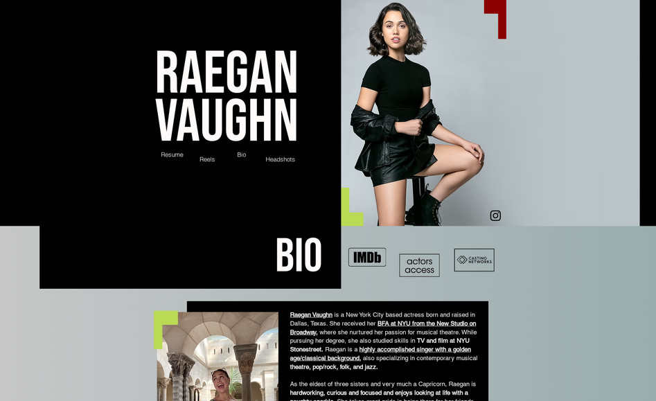 Raegan Vaughn: we wanted to create a clean, slick modern design in black and white that with pops of color 