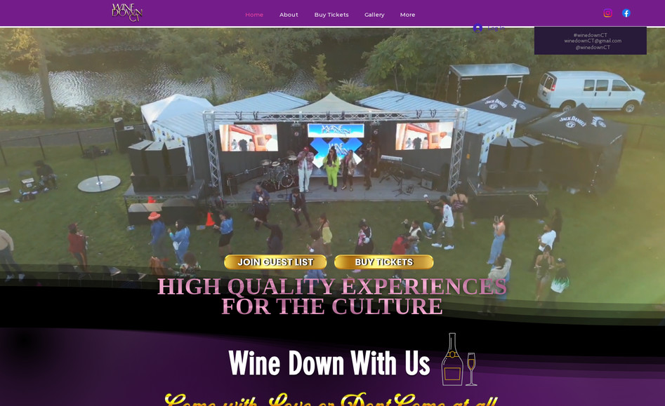 Wine Down  CT (NEW):  Wine Down CT is a CT-based exclusive pop-up event series. We designed and developed that website from scratch as per the client's requirements and provided maintenance support.